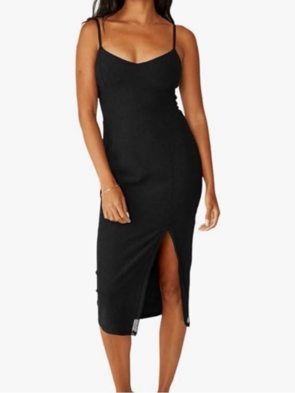 Beyond Yoga Spacedye Allure Midi Dress Beyond Midnight Size Large Bodycon NWOT